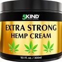 5kind Extra Strong Hemp Cream 10.1 fl oz - Maximum Strength - Natural Topical Cream - Muscle Rub for Lower Back, Joints, Neck, Knees, Shoulders