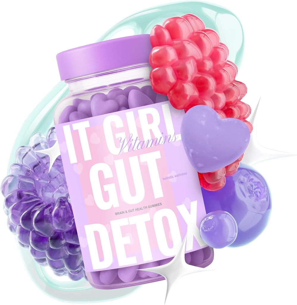 חניכיים בריאות עבור נשים - Daily Detox + Superfoods, Probiotics 6 ביל CFUs, Enzymes, Bloating Relief, Metabolism, Weight Loss, Brain, Mood, Hormonal Balance, Beauty, Vegan, כשר, 60ct, 60ct