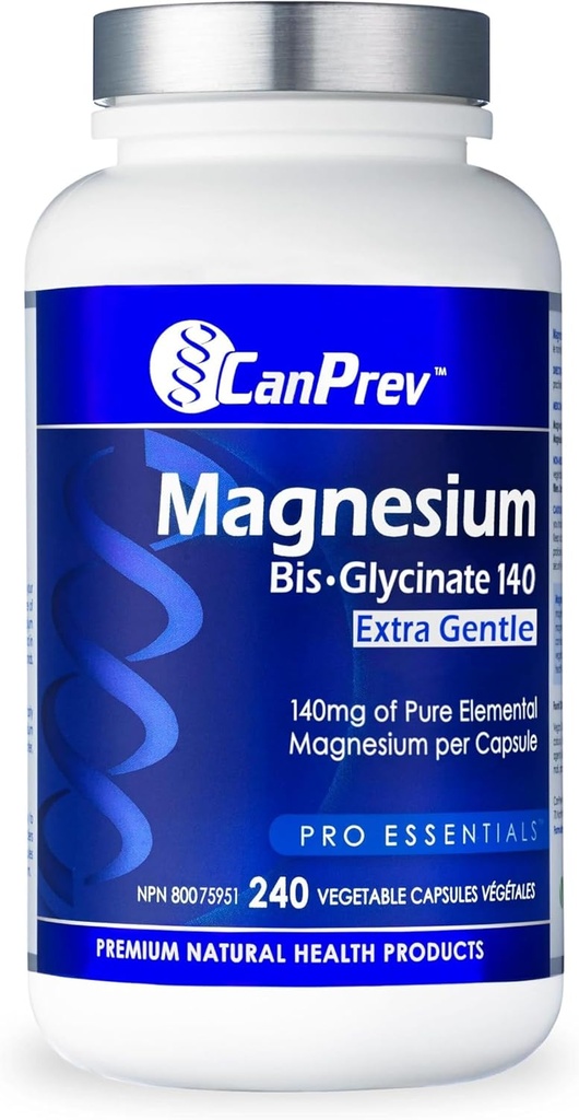 CanPrev Magnesium Bis-Glycinate 140 Extra Gentle Vegi kapsulak, 240 konde