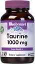 Bluebonnet Nutrition Taurine 1000 mg, Nervos System Health*, Non-GMO, Vegan, Kosher Certified, Gluten-Free, Soy-Free, 50 Capsule vegetale, 50 Servings