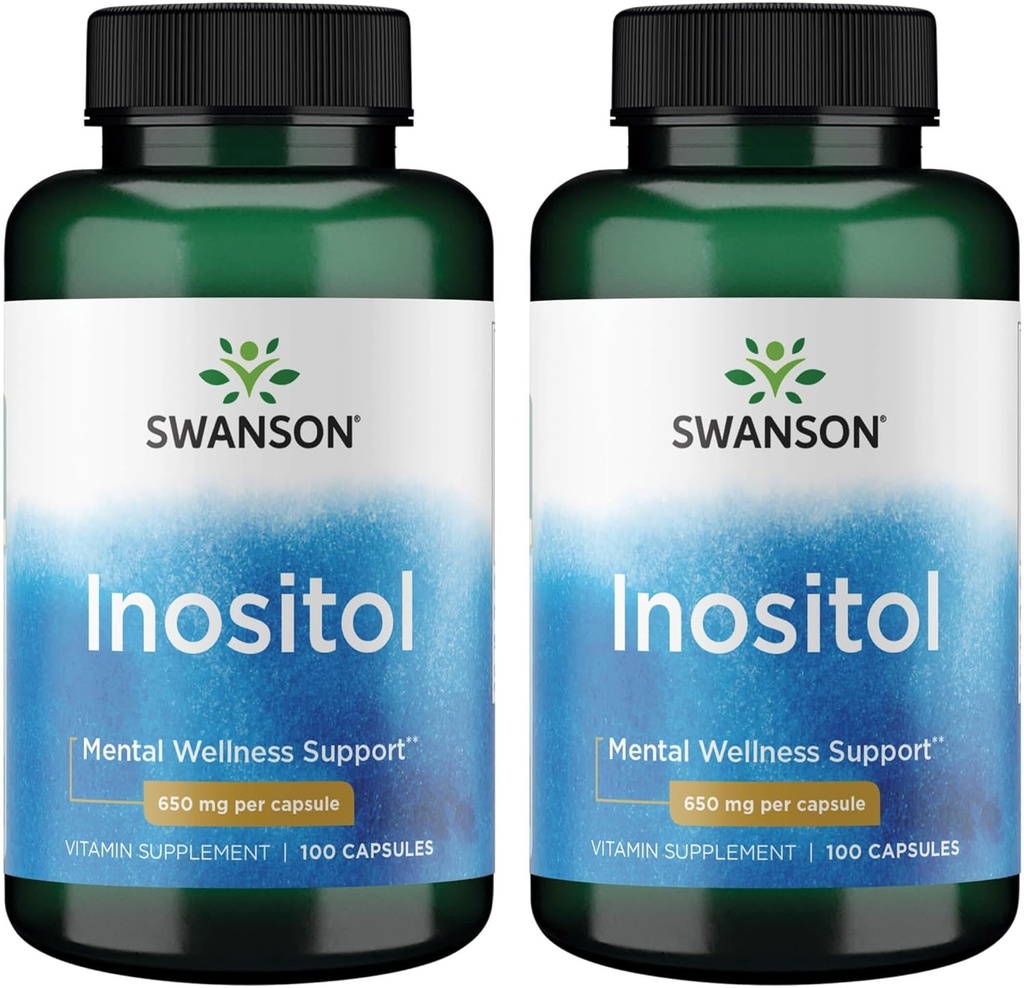 Swanson Inositool 650 Milligrams 100 kapslit ( 2 pakendit )