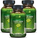 Irwin Naturals Double Potency 5- HTP Extra - 60 Płynne Soft- żele, Pack of 3 - do relaksacji i produkcji serotoniny - 90 Łączne służby
