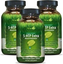 Irwin Naturals Double Potency 5-HTP Extra - Relaxation & Serotonin Support - 60 Liquid Soft-Gels - 3 Pack