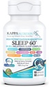 KAPPA NUTRITION שינה 60, Sleep Aid, 60 מ"ג של מלטונין, 60 ימים אספקה, Non-Habit Forming כפסולות טבעוניות טבעיות עבור Easier Bedtime, Herbal תוסף, ולריאן Root, Chamomile non-GMO