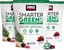 FORCE FACTOR Smarter Greens Superfood Chews, 3-Pack, Greens in Superfoods s probiotiki, antioksidanti, in Fiber, Greens dodatek za podporo digestion, dušikov oksid, in energije, 180 Chews