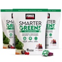 Force Factor Smarter Greens Superfood Chews, 3-Pack, Superfoods with Probiotics, Antioxidants, and Fiber, Greens Supplement to Support Digestion, Nitric Oxide, and Energy, 180 Chews
