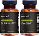 Endurance Tuotteet Co-Enzyme Q10 Kristallivapaa (120 softgels) B3 Plain Niacin