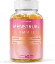 Menstruációs gumik nők számára Segíthet támogatás Bloating, Period Relief 124; Plant- Based draft 124; Cramp Bark, Magnézium, Chaste Baxter 124; Vegan Baxter 124; Orange 60ct