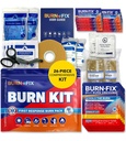 BurnFIX® Burn Kit First Aid Recommended by Doctors, Comprehensive 25pcs First Aid Kit Includes Burn Gel, Burn Dressing, Gloves, Scissors, Wipes for Quick Burn Relief - Sunburn, Electrical, Flame Burns