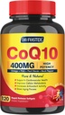 CoQ10 400mg SoftGels COQ10 - CQ10 Coenzyme Q10 papildinājums, Plus PQQ, Omega 3, un E vitamīns, sirds un šūnu enerģijai, 120 Servisi