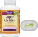 Nature's Secret Super Cleanse Extra Strength Toxin Detox & Gentle Elimination Total Body Cleanse, Digestive & Colon Health Support, 200 Tablets, with a Pill Case