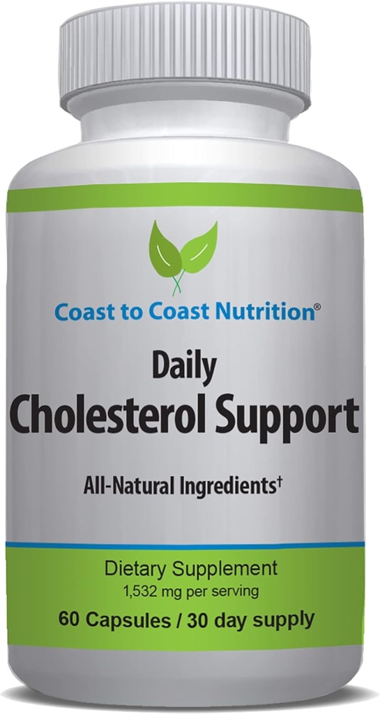 Cholesterol Support Supplement - Unterstützung Herz-Kreislauf- & Artery Performance, Target Bad LDL Levels & Plaque Calcium Buld-Up - Förderung von Zirkulation & Blutfluss - 60 Kapseln