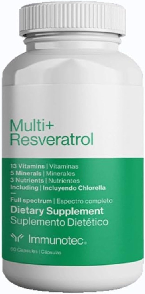 Immunik - Multi + Resveratrol - Full Spectrum Dietary Suplemen - 13 Vitamin, 5 Mineral, 3 Nutrients dengan Chlorella