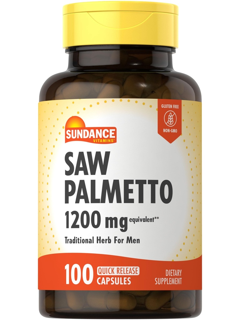Sundance Saw Palmetto for Men | 100 Quick Release Capsules | Non-GMO & Gluten Free Supplement