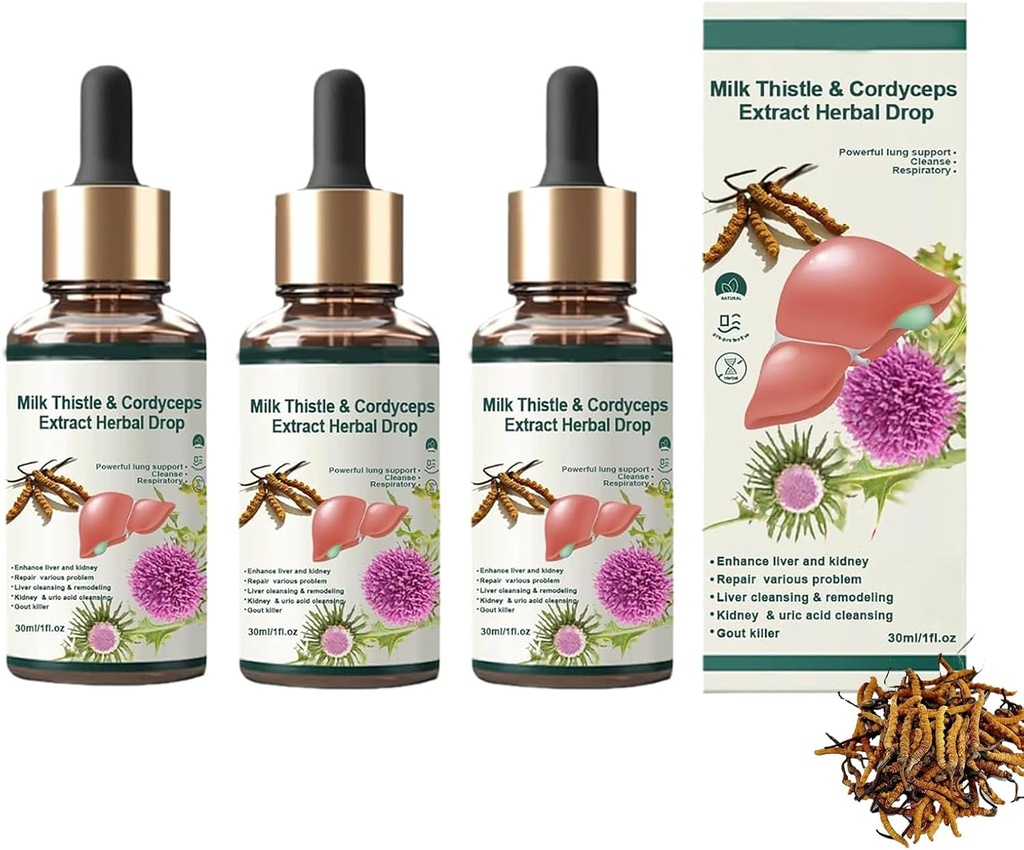 Cordyceps Sinensis Extract - Lung Clearing drops - Clean " Breathe,Promotes Self-Cleaning of The Lungs, Lung Cleansing Herbal drops