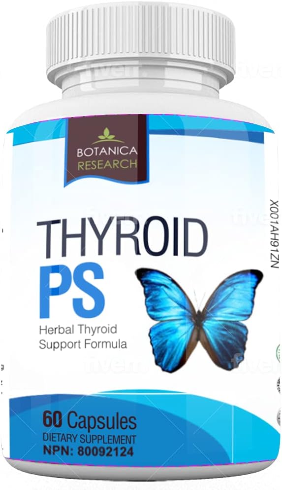 Thyroid Support Комплексна добавка: Вся природна гіркувальна система: кращий фокус, концентрація, PS Hormone Balance Energy Boost - 60 Veggie Вітамін Капсули