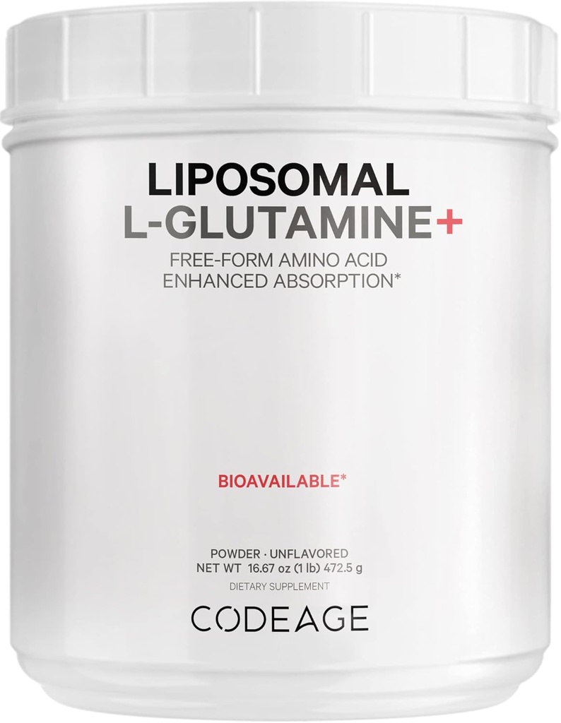 코질 Liposomal L 글루타민 분말 - 서빙 당 높은 순수성 L 글루타민 5,000 mg - 3 달 공급 - Liposomal 납품, 자유로운 모양 아미노산, 불연 글루타민 - 비 GMO 글루텐 자유로운 - 16.67 oz