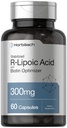 Horbäach Stabilized R-Lipoic Acid 300mg | 60 Capsules | with Biotin Optimizer | Non-GMO, Gluten Free | Na-RALA Supplement