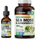 BIO KRAUTER Lung Detox Tincture 2 Fl. Oz. & Sea Moss 250 Kapseln