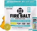 Fire Science Fire Salt Hydration Sticks, Elektrolity i wody kokosowej, Napoje nawadniające z Magnezu, Potasu i Sodu, Cukier zerowy, Pojedyncze Podawanie na Pack Go, Lemon Lime Flavor, 32 Hrabia