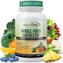 MoxyVites Quercetin mit Bromelain 500mg Supplement - Bioactive Phytosome Complex, Pure Organic Whole Food Seasonal Support, Antioxidant, 20X Absorption & Bioverfügbarkeit-120 Caps
