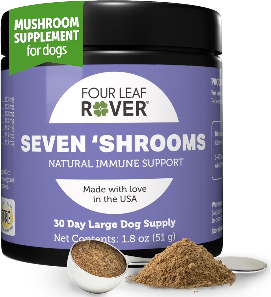 Four Leaf Rover Seven Shrooms - Organic Mushroom Supplement для собак