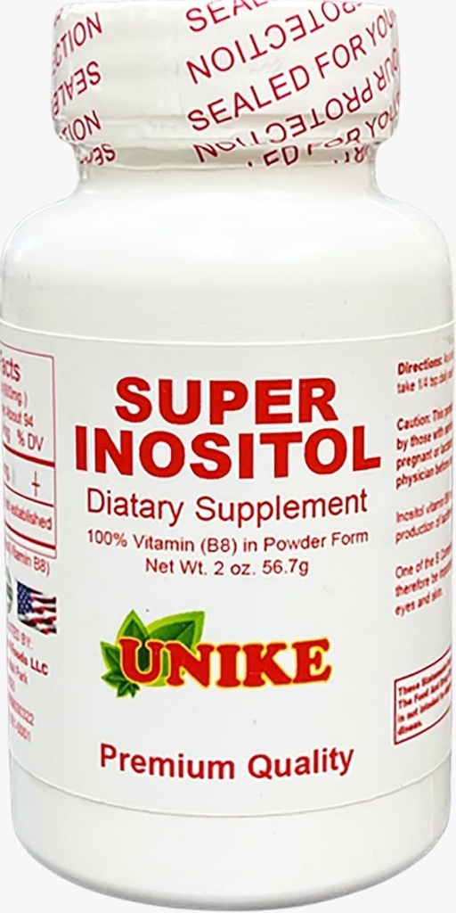 Super Inositol 다이어트 보충| Inositol (비타민 B8) Hormonal Balance, Fertility 및 Ovarian Support 용 분말| 글루텐 무료, Vegan 2 Oz (팩 1)