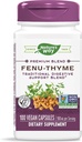 Természet útja Fenu- Thyme - Tradicionális emésztési segédanyag * - 900 mg Thyme & Fenugreek per 2- kapszula szerving - Non-GMO Project Verified & Dairy Free - 100 Vegán kapszula