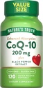 Nature's Truth CoQ10 200mg | 120 Softgels | High Absorption | Non-GMO & Gluten Free Coenzyme Supplement | with Black Pepper Extract
