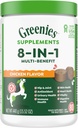 Greenies Dog Supplement 8-in-1 TIFFIFIT Cign Fravor, 15.5 Oz. ผู้บรรจุ, 80 เคานต์