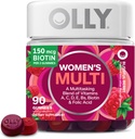 Gummy multivitamínico das mulleres, Vitaminas A, D, C, E, Biotina, ácido fólico, Vitamina para adultos, Berry Flavor, 45 Day Supply - 90 Count