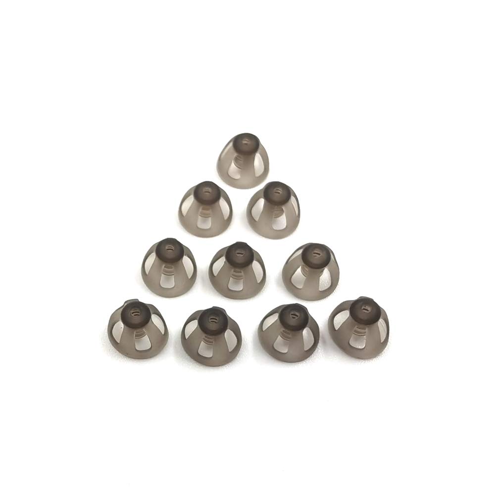Apparecchi acustici Domes 8mm Smoky Gray Suggerimenti Ear Pieces Comodo per Amplificatore acustico Open Fit BTE PSAP Kit Invisibile, Eccetto RIC 8mm (M * 10)
