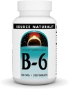 Source Naturals Vitamin B-6, 100 mg Immune System Support - 250 Tablets