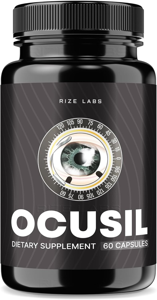 Ocusil Capsules, Ocusil Support Eye Supplement, Ocusil Lubricant sağlam gözlər üçün Ocusil All-Natural Pills, Ocusil Eyesight Reviews (60 Kapsül)