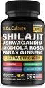 Shilajit Ashwagandha Rhodiola Rosea Panax Ginseng - für Herren und Damen - Shilajit Capsules - 60 Veggie Capsules