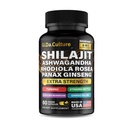 Shilajit Ashwagandha Rhodiola Rosea Panax Ginseng - for Men and Women - Shilajit Capsules - 60 Veggie Capsules