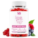 VITA GLOBE Hair, Skin & Nails + Collagen Gummies – 20mg with Vitamins A, C, D, E, B6 & Biotin, Beauty & Wellness Supplement for Healthy Hair Growth, Radiant Skin & Strong Nails 60 Count (Pack of 1)