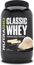 NutraBio Classic אבקת חלבון Whey - 25G של חלבון Per Scoop - פרופיל Amino Acid - No Fillers, Artificial Colors, Preservatives - נמוך Glycemic Index - Creamy Vanilla, 2 פאונד