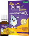 Ddrops Kids Booster 600IE 100 dråber - Daily Liquid Vitamin D til børn. Support Strong Bones & Immunsystem hos børn. Ingen konserveringsmidler, ingen sukker, ikke-GMO, allergi-venlige