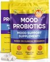 InnovixLabs Qadınlar və Kişilər üçün Mood Probiyotik, Klinik Studied Digestive & Mood Support Supplement, Lactobacillus helveticus Rosell-52ND & Bifidobacterium uzunum Rosell-175, 60 Capsules