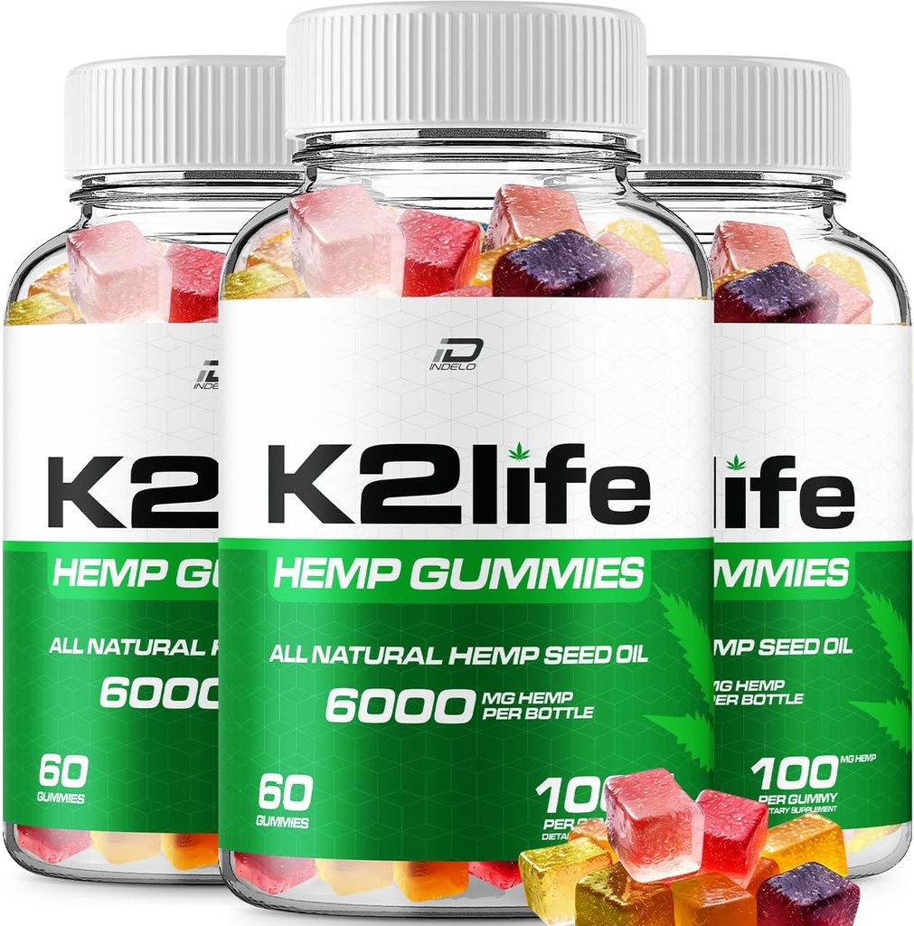 K2Life Hemp Gummies - with Hemp Seed Extract K2 Life Hemp Gummies Tinnitus Herbal Supplement, Health and Wellness Support, All Natural K2Life Hemp Gummy Advanced Formula (3 Pack - 180 Gummies)