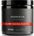 Toniiq Ultra High Purity Quercetin kapsulak - 95%+ Purifikatua eta bioerabilgarria - 1000mg Zerbitzuko - 120 kapsula Quercetin gehigarria