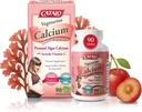 CATALO Vegetarian Calcium Supplements for Women - Plant-Based Red Algae Calcium with Magnesium & Vitamin C for Enhanced Absorption - 90 Tablets