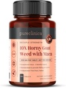 Pureclinica 10X Horny Goat Weed & Maca Extract 6250mg x 180 Comprimidos (6 meses de fornecimento) -10 X More Icariins - w/5mg Black Pepper Extract para 300% Aumento de Absorção