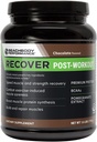 BODi Recover syrovátkový prášek Blend- Post- Workout Čokoláda syrovátkový dodatek pro svalovou obnovu s 20g protein, BCAA, Granátový extrakt - Rychlé zotavení - 20 Serving Tub
