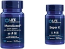 Life Extension Macuguard Eye Health Addition with Lutein, Meso-Zeaxanthin, Swaron & Astaxantin - 60 Count and Super K Витамин K1 K2 MK-7 MK-4 Витамин C - 90 Softgels