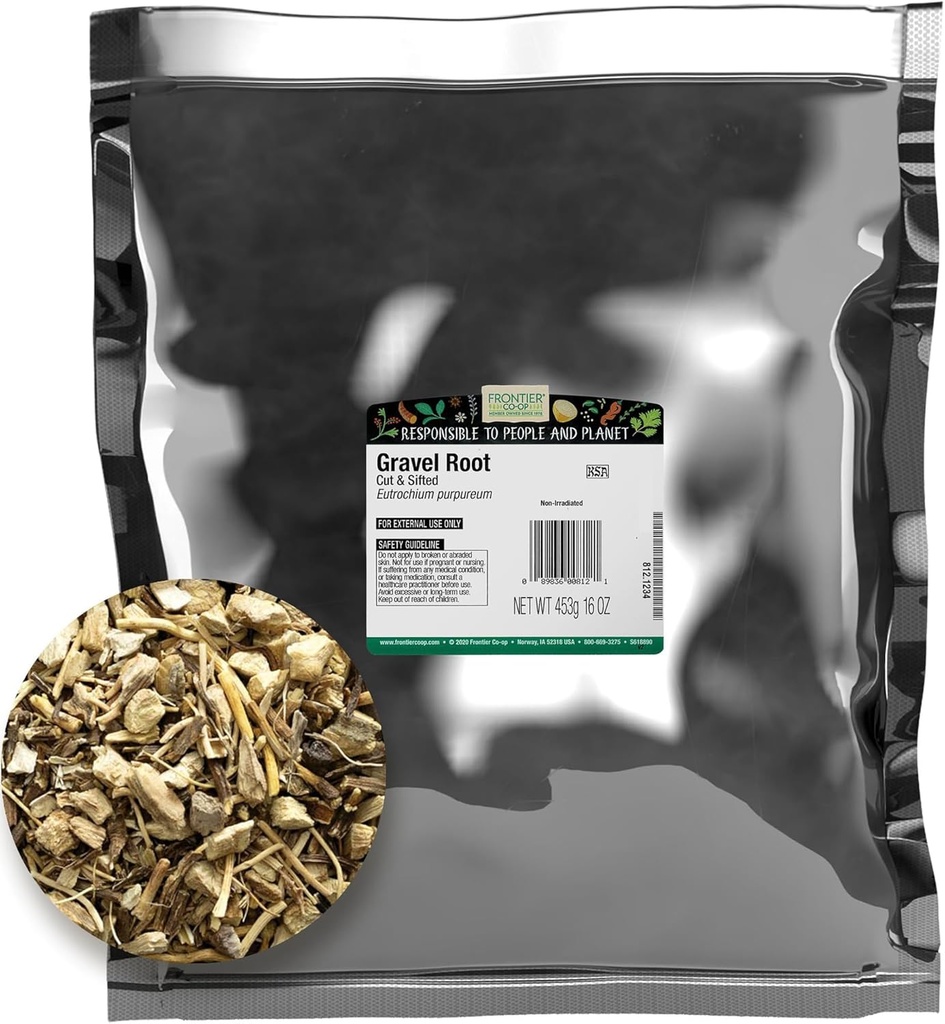 Frontier Co-op Cut and Sifted Wildcrafted Gravel root 1lb 剪切和筛碎的碎石根