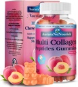 Multi Collagen Peptides Gummies, Sugar Free Hydrolyzed 5000mg Protein IType I,II,III,V,X con Biotin ácido Hialurónico Vitamina C A D B6 B12 L-Glutathione para cabelo pel ósos conxuntos - Pelo Gummies