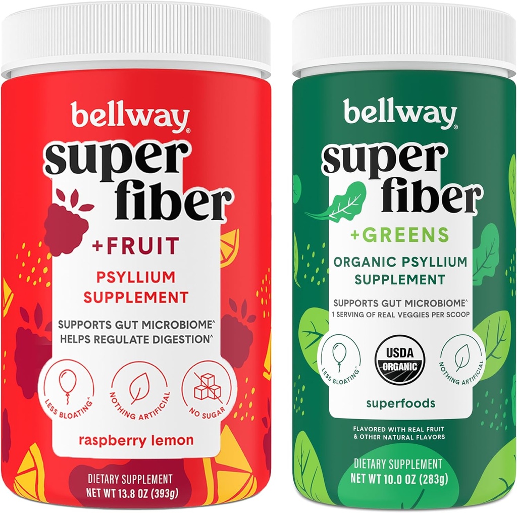 Bellway Super Fibra Pó + Fruta, Framboesa Lemon Super Fibra + Verdes