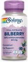 SOLARAY Bilberry Berry Extract 60 mg par gélule, puissant antioxydant, puissance garantie pour une vision saine et un support de circulation 120 VegCaps